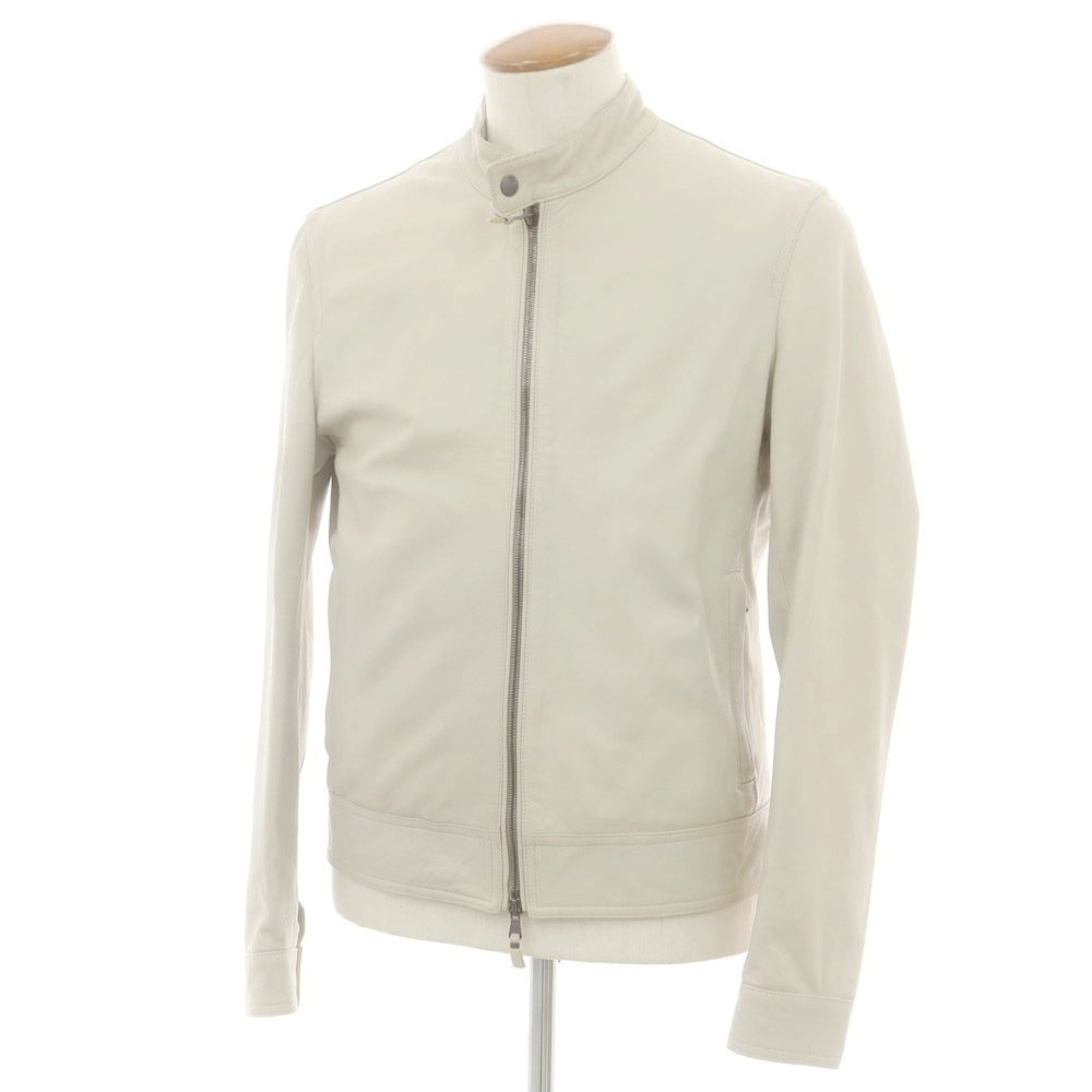 【中古】エンメティ EMMETI ラムレザー ライダースジャケット サンドベージュ【 48 】【 状態ランクD 】【 メンズ 】