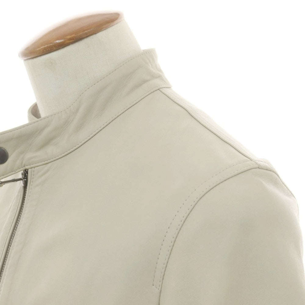 【中古】エンメティ EMMETI ラムレザー ライダースジャケット サンドベージュ【 48 】【 状態ランクD 】【 メンズ 】