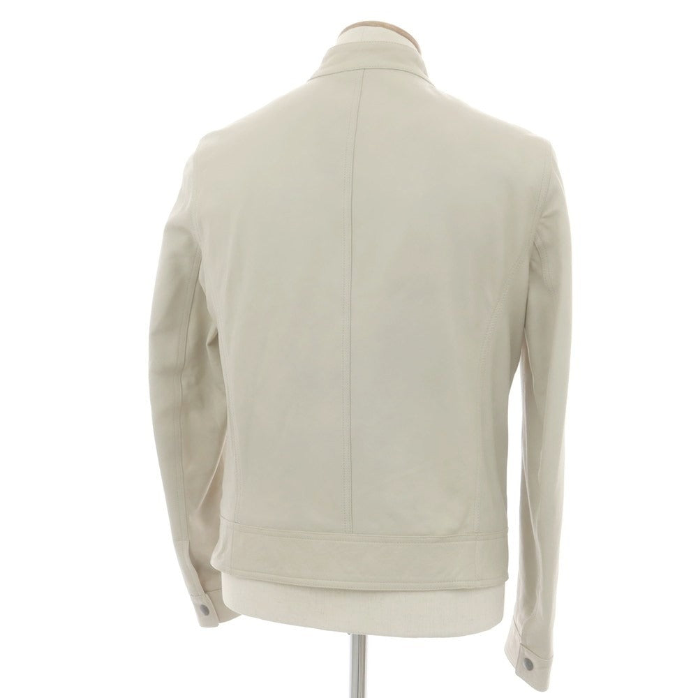 【中古】エンメティ EMMETI ラムレザー ライダースジャケット サンドベージュ【 サイズ48 】【 状態ランクD 】【 メンズ 】 [BPD]