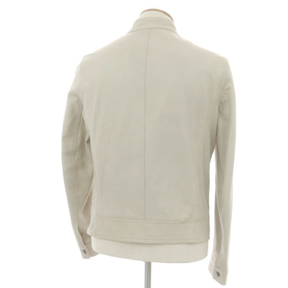 【中古】エンメティ EMMETI ラムレザー ライダースジャケット サンドベージュ【 48 】【 状態ランクD 】【 メンズ 】