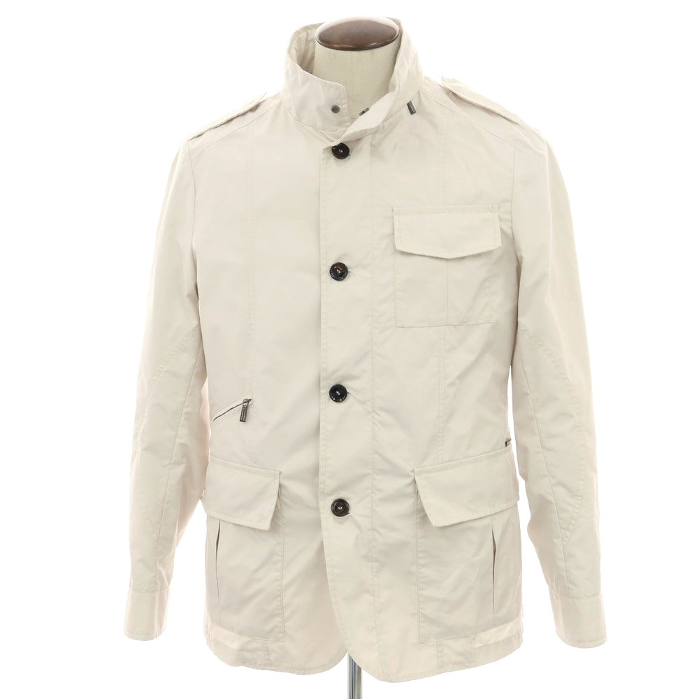【中古】ムーレー MOORER PORTO-KM ポリエステル フィールドジャケット オフホワイト【 52 】【 状態ランクC 】【 メンズ 】