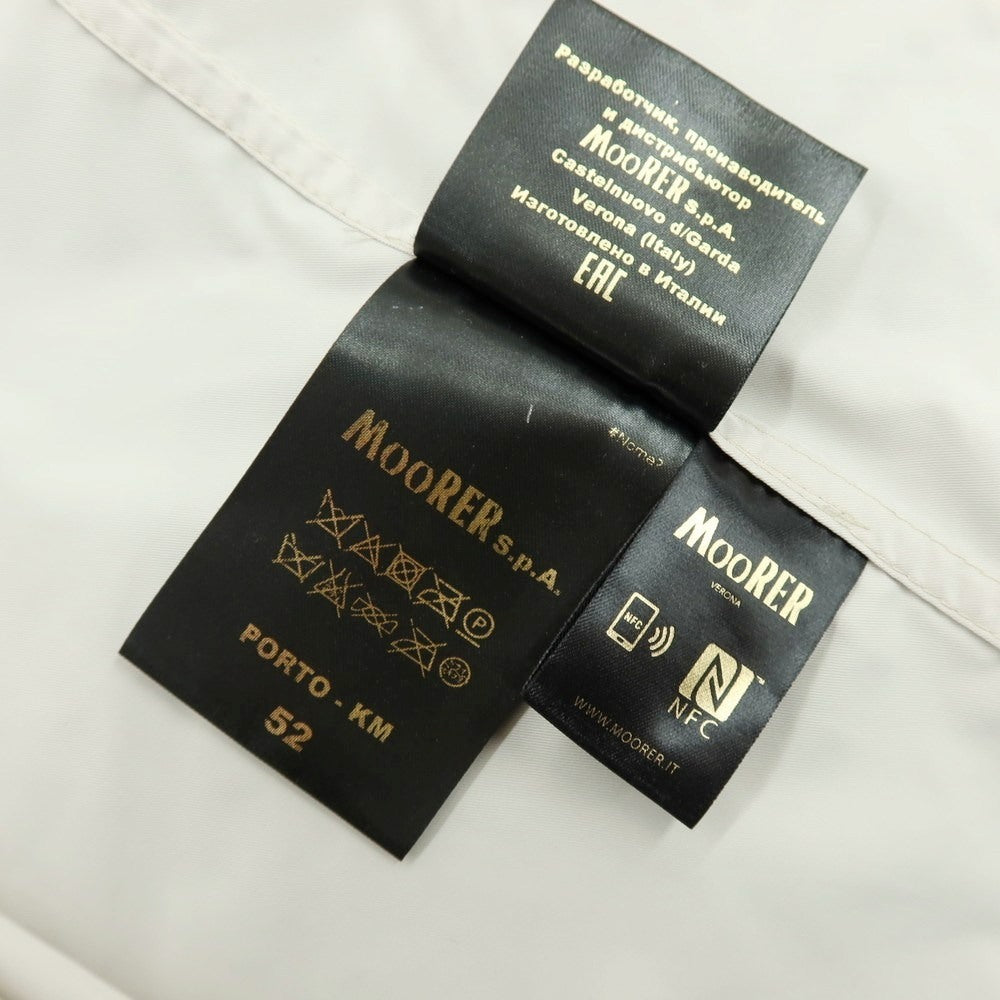 【中古】ムーレー MOORER PORTO-KM ポリエステル フィールドジャケット オフホワイト【 52 】【 状態ランクC 】【 メンズ 】