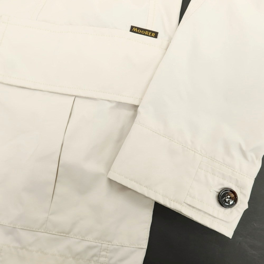 【中古】ムーレー MOORER PORTO-KM ポリエステル フィールドジャケット オフホワイト【 52 】【 状態ランクC 】【 メンズ 】