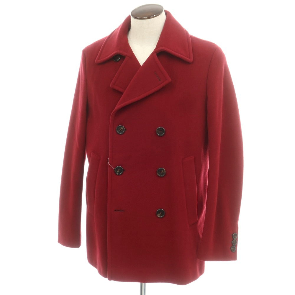 【中古】シュナイダー SCHNEIDERS ウールナイロン ピーコート レッド【 50 】【 状態ランクB 】【 メンズ 】