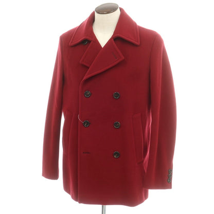 【中古】シュナイダー SCHNEIDERS ウールナイロン ピーコート レッド【 50 】【 状態ランクB 】【 メンズ 】
