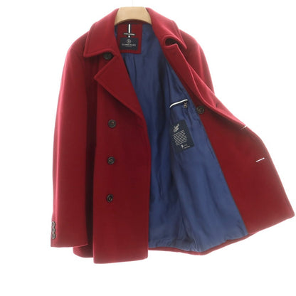 【中古】シュナイダー SCHNEIDERS ウールナイロン ピーコート レッド【 50 】【 状態ランクB 】【 メンズ 】
