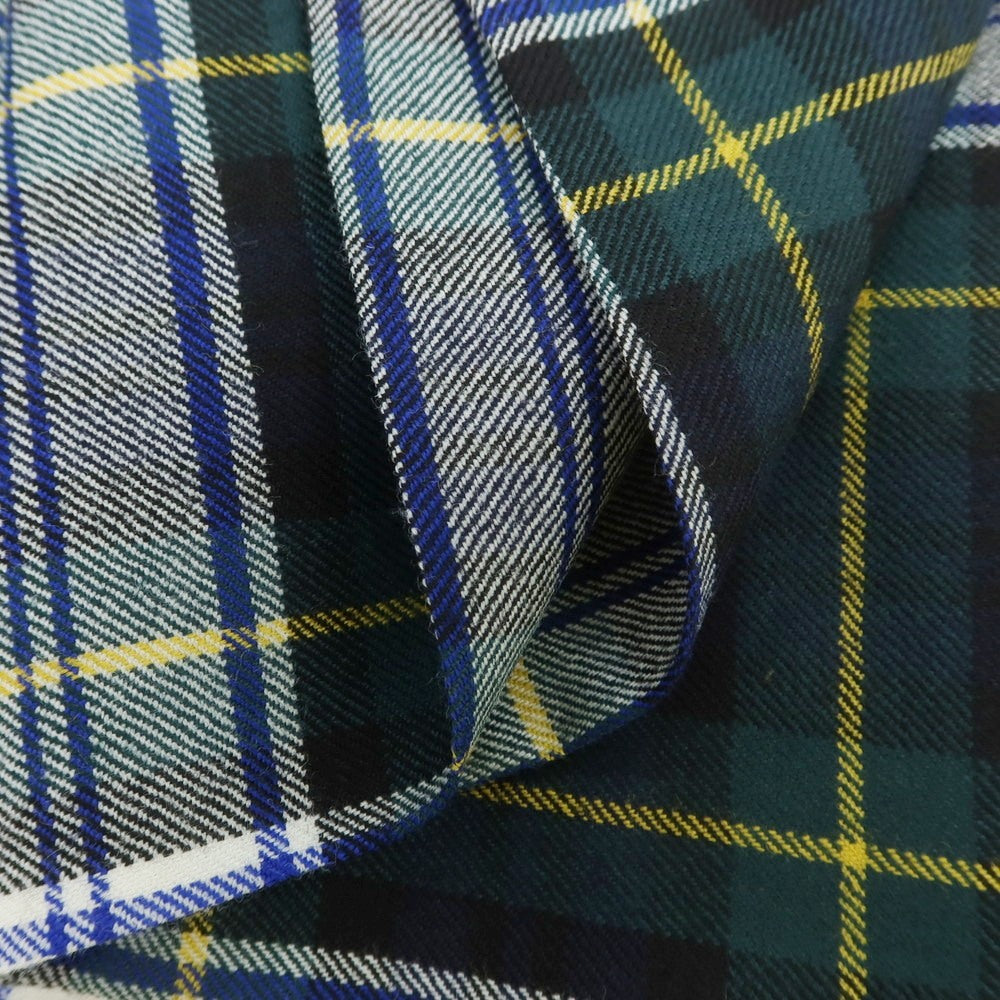 【中古】タンジェント Tangent ウール チェック カジュアルスラックスパンツ グリーンxネイビー【 48 】【 状態ランクB 】【 メンズ 】