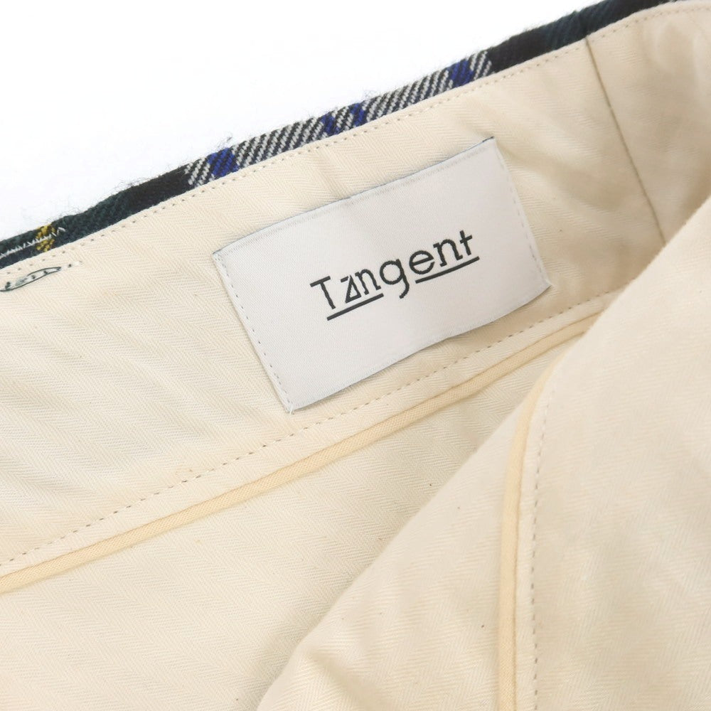 【中古】タンジェント Tangent ウール チェック カジュアルスラックスパンツ グリーンxネイビー【 48 】【 状態ランクB 】【 メンズ 】