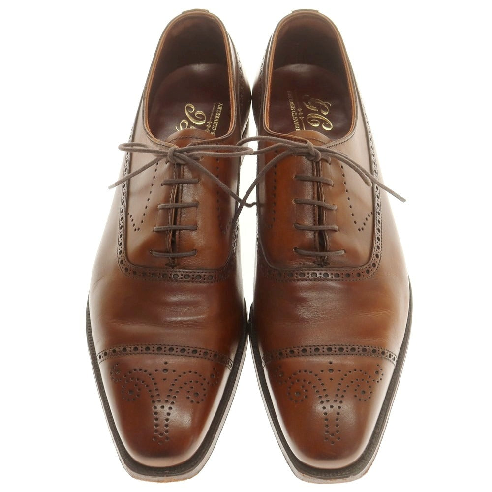 【中古】ジョージ クレバリー GEORGE CLEVERLEY EDWARD セミブローグ ドレスシューズ ブラウン【 8 1/2E 】【 状態ランクB 】【 メンズ 】