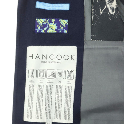 【中古】ハンコック HANCOCK ウール ゴム引き チェスターフィールドコート ネイビー【 38 】【 状態ランクD 】【 メンズ 】