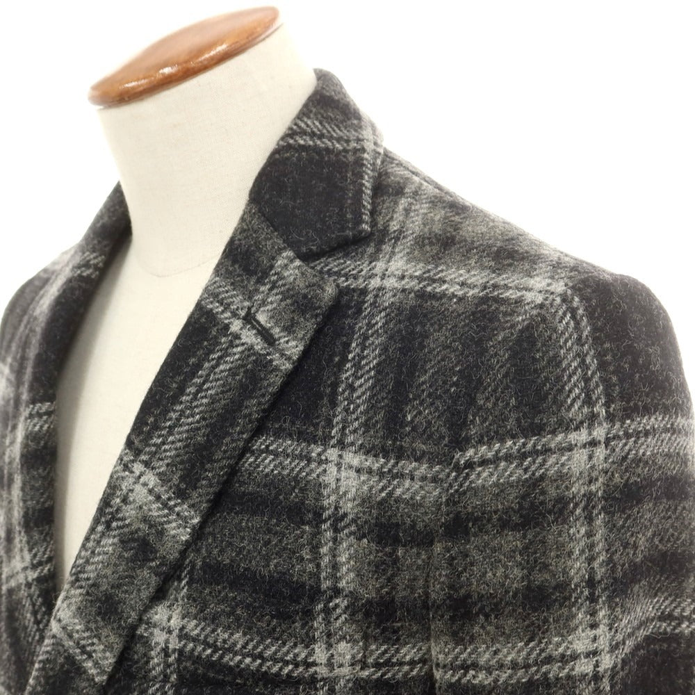 【中古】ロイヤルヘム Royal Hem ウール チェック テーラードジャケット グレー系xブラック【 46 】【 状態ランクB 】【 メンズ 】