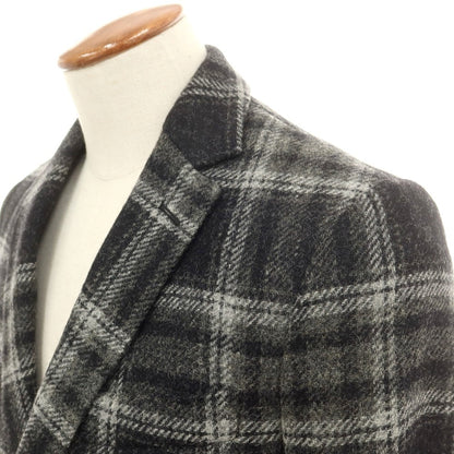 【中古】ロイヤルヘム Royal Hem ウール チェック テーラードジャケット グレー系xブラック【 46 】【 状態ランクB 】【 メンズ 】