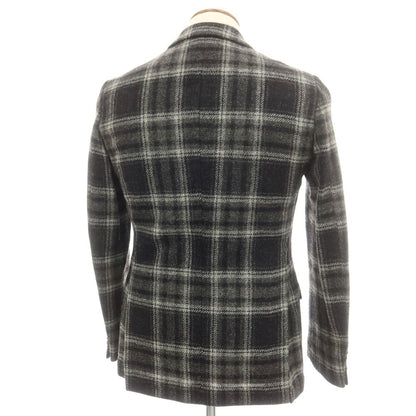 【中古】ロイヤルヘム Royal Hem ウール チェック テーラードジャケット グレー系xブラック【 46 】【 状態ランクB 】【 メンズ 】