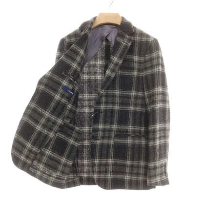 【中古】ロイヤルヘム Royal Hem ウール チェック テーラードジャケット グレー系xブラック【 46 】【 状態ランクB 】【 メンズ 】