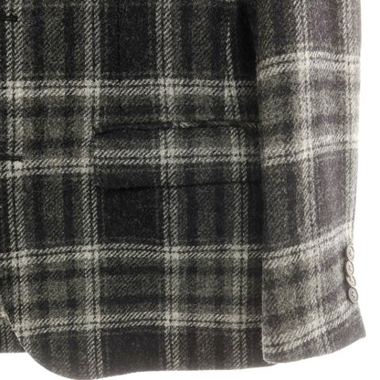 【中古】ロイヤルヘム Royal Hem ウール チェック テーラードジャケット グレー系xブラック【 46 】【 状態ランクB 】【 メンズ 】