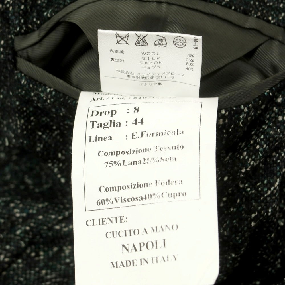 【中古】エリコフォルミコラ ERRICO FORMICOLA ウールシルク テーラードジャケット ダークグリーン【 44 】【 状態ランクB 】【 メンズ 】