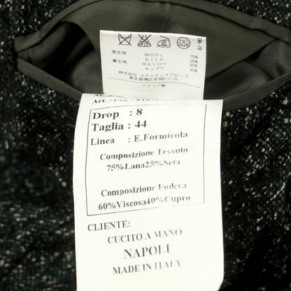 【中古】エリコフォルミコラ ERRICO FORMICOLA ウールシルク テーラードジャケット ダークグリーン【 44 】【 状態ランクB 】【 メンズ 】