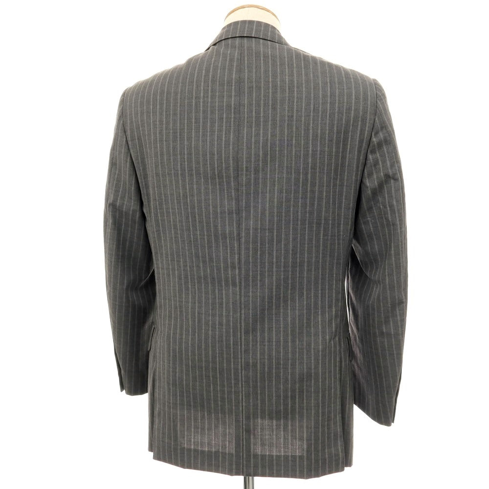 【中古】ラファエル カルーゾ CARUSO Raffaele Caruso ウール ストライプ 3B テーラードジャケット グレー【サイズ44】【 状態ランクB 】【 メンズ 】[BPD]