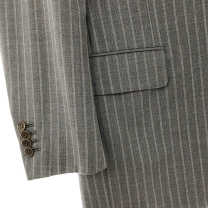 【中古】ラファエル カルーゾ CARUSO Raffaele Caruso ウール ストライプ 3B テーラードジャケット グレー【サイズ44】【 状態ランクB 】【 メンズ 】