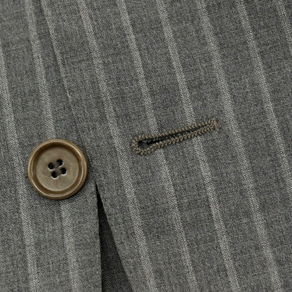 【中古】ラファエル カルーゾ CARUSO Raffaele Caruso ウール ストライプ 3B テーラードジャケット グレー【サイズ44】【 状態ランクB 】【 メンズ 】