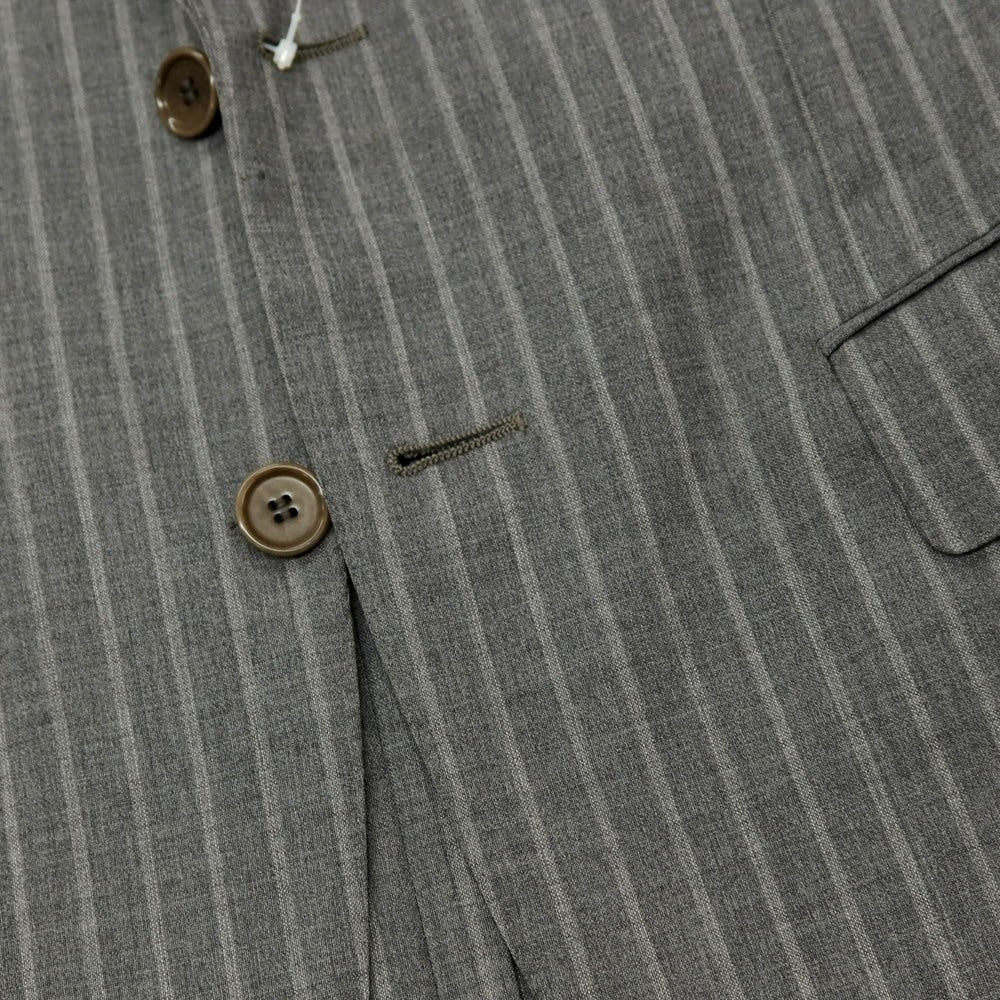 【中古】ラファエル カルーゾ CARUSO Raffaele Caruso ウール ストライプ 3B テーラードジャケット グレー【サイズ44】【 状態ランクB 】【 メンズ 】