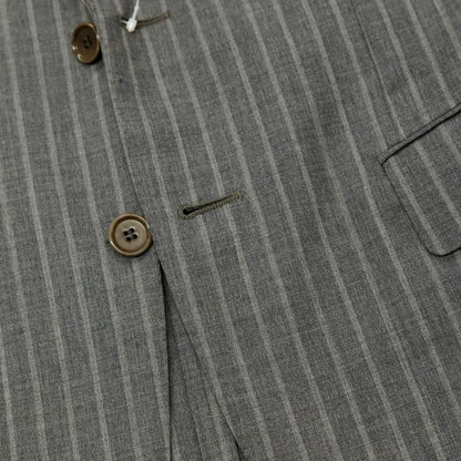 【中古】ラファエル カルーゾ CARUSO Raffaele Caruso ウール ストライプ 3B テーラードジャケット グレー【サイズ44】【 状態ランクB 】【 メンズ 】