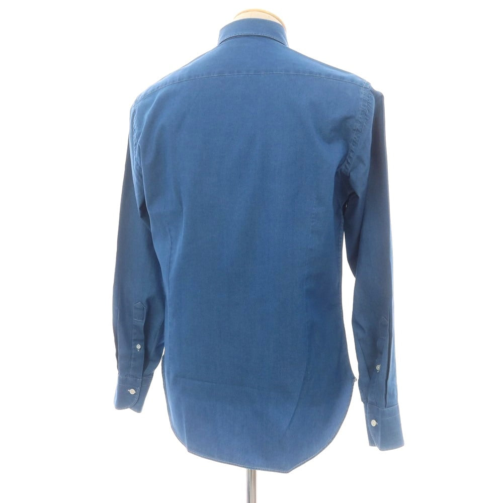 【中古】ダノリス DANOLIS コットン ダンガリー ボタンダウン カジュアルシャツ ブルー【 38 】【 状態ランクB 】【 メンズ 】