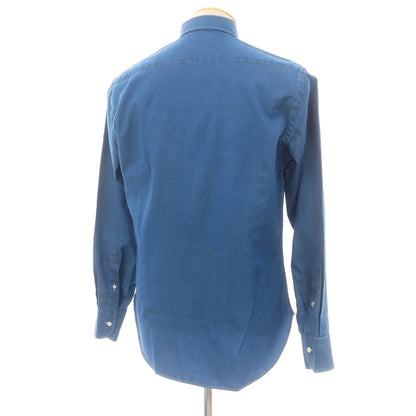 【中古】ダノリス DANOLIS コットン ダンガリー ボタンダウン カジュアルシャツ ブルー【 38 】【 状態ランクB 】【 メンズ 】
