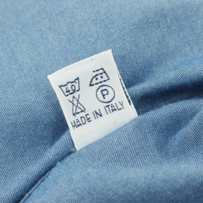 【中古】ダノリス DANOLIS コットン ダンガリー ボタンダウン カジュアルシャツ ブルー【 38 】【 状態ランクB 】【 メンズ 】