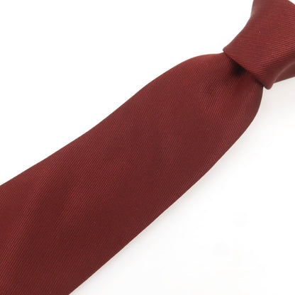 【中古】フィオリオ FIORIO シルク 無地ネクタイ マルーン【 状態ランクA 】【 メンズ 】