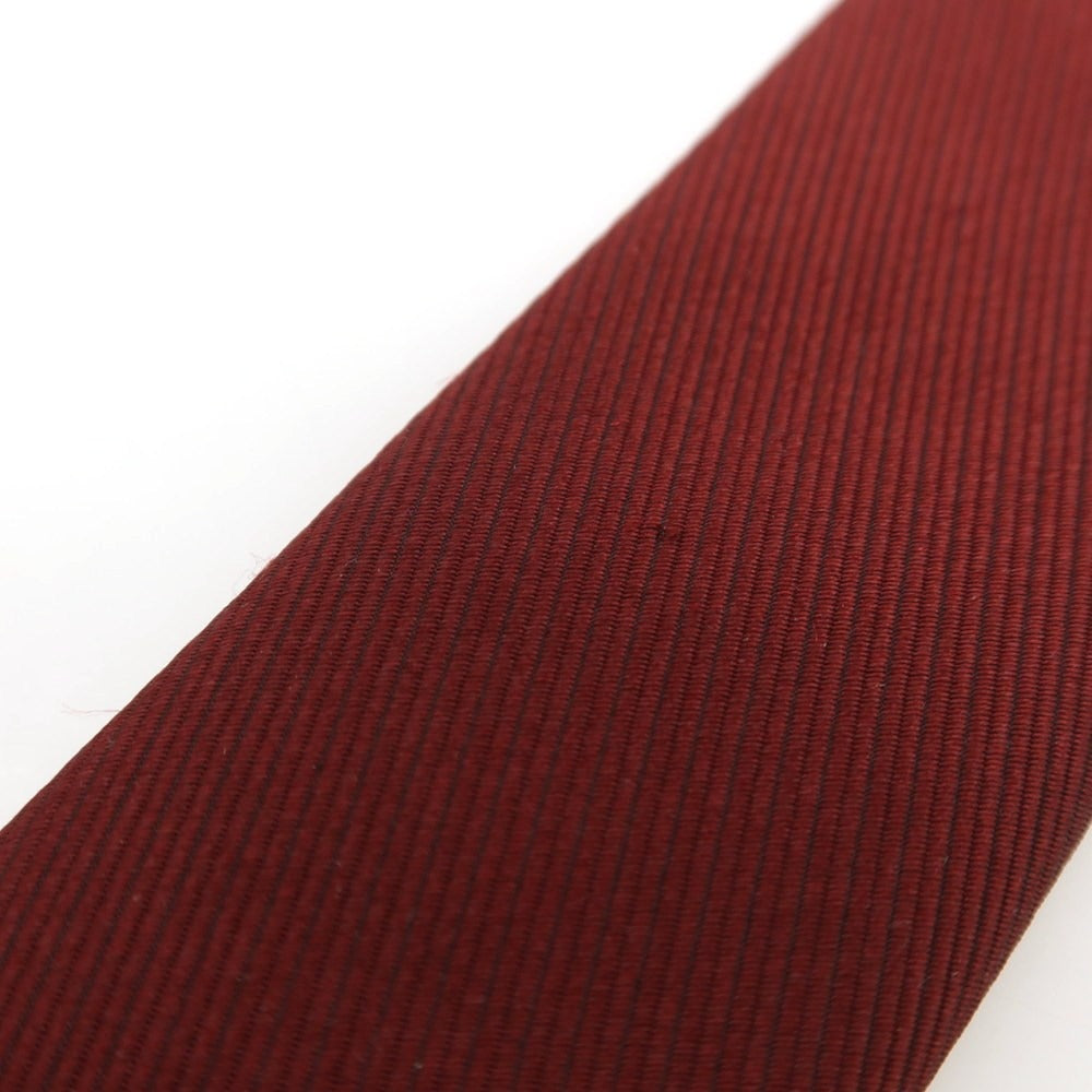 【中古】フィオリオ FIORIO シルク 無地ネクタイ マルーン【 状態ランクA 】【 メンズ 】