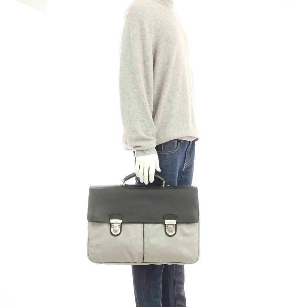 【中古】エージースポルディング&amp;ブロス A.G.SPALDING＆BROS 2WAY ナイロン系 ブリーフケース グレーxブラック【 状態ランクB 】【 メンズ 】[CPD]