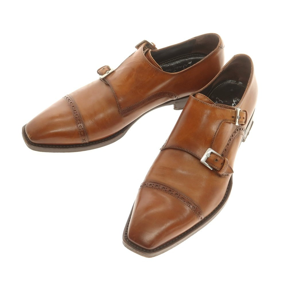 【中古】アントニオ マウリッツィ ANTONIO MAURIZI ESTNATION別注 ダブルモンク ドレスシューズ ライトブラウン【 40 】【 状態ランクC 】【 メンズ 】