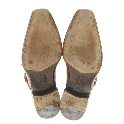 【中古】アントニオ マウリッツィ ANTONIO MAURIZI ESTNATION別注 ダブルモンク ドレスシューズ ライトブラウン【 40 】【 状態ランクC 】【 メンズ 】