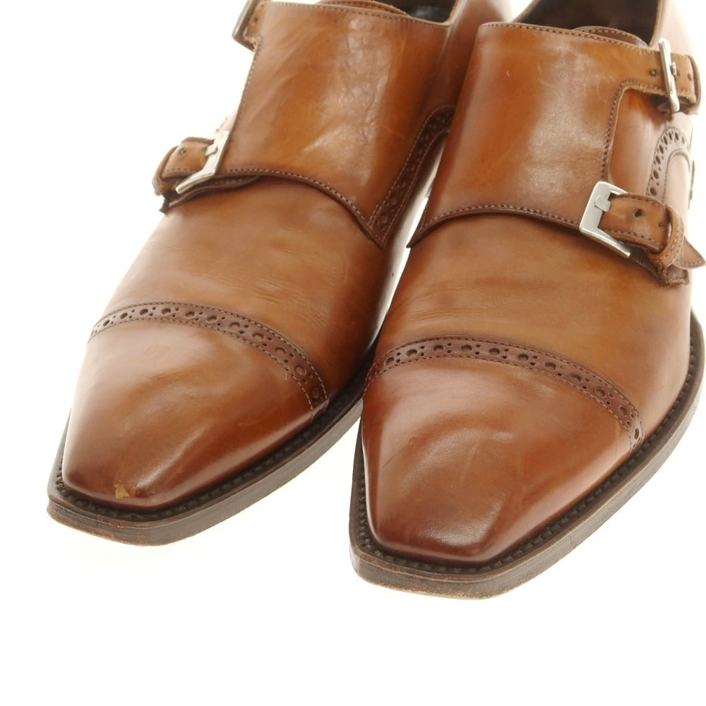 【中古】アントニオ マウリッツィ ANTONIO MAURIZI ESTNATION別注 ダブルモンク ドレスシューズ ライトブラウン【 40 】【 状態ランクC 】【 メンズ 】