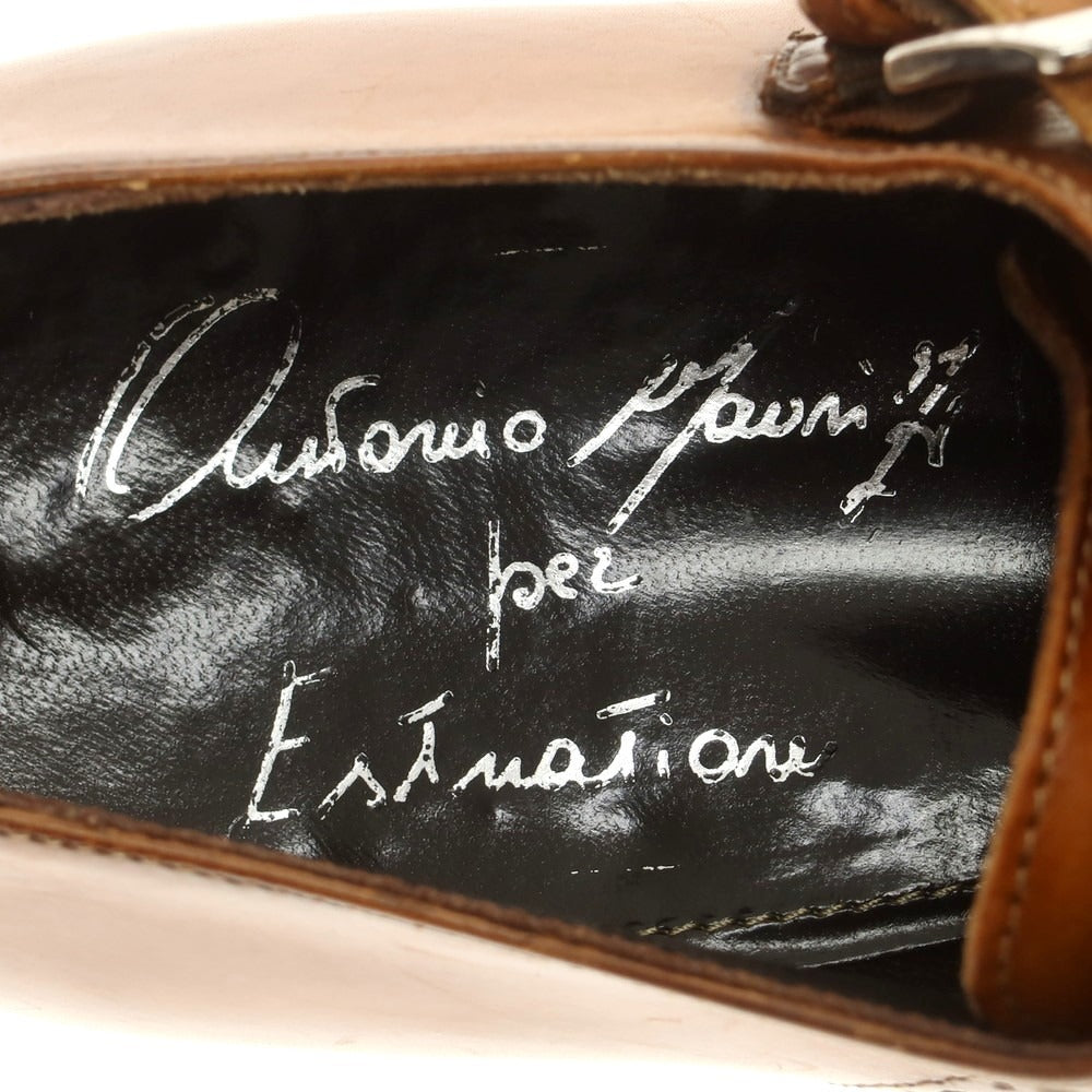 【中古】アントニオ マウリッツィ ANTONIO MAURIZI ESTNATION別注 ダブルモンク ドレスシューズ ライトブラウン【 40 】【 状態ランクC 】【 メンズ 】