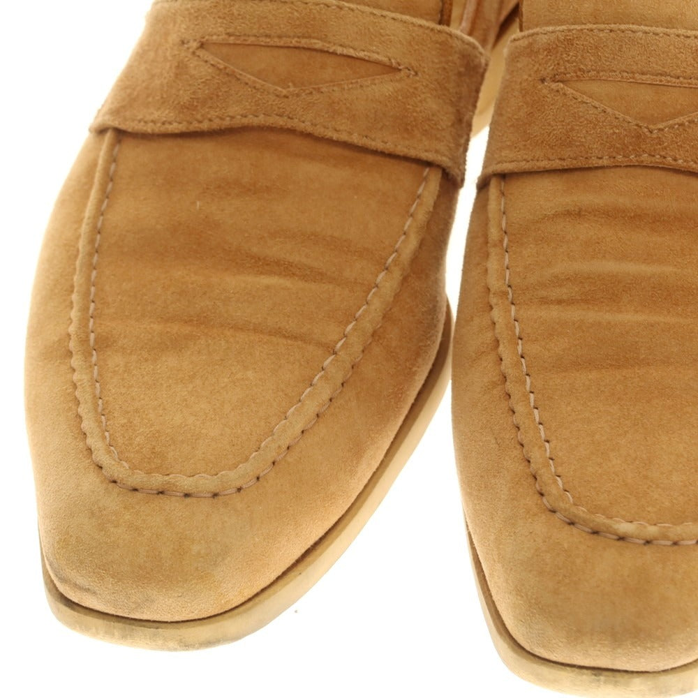 【中古】フェランテ FERRANTE スエード コインローファー ベージュ【 6 1/2 】【 状態ランクC 】【 メンズ 】