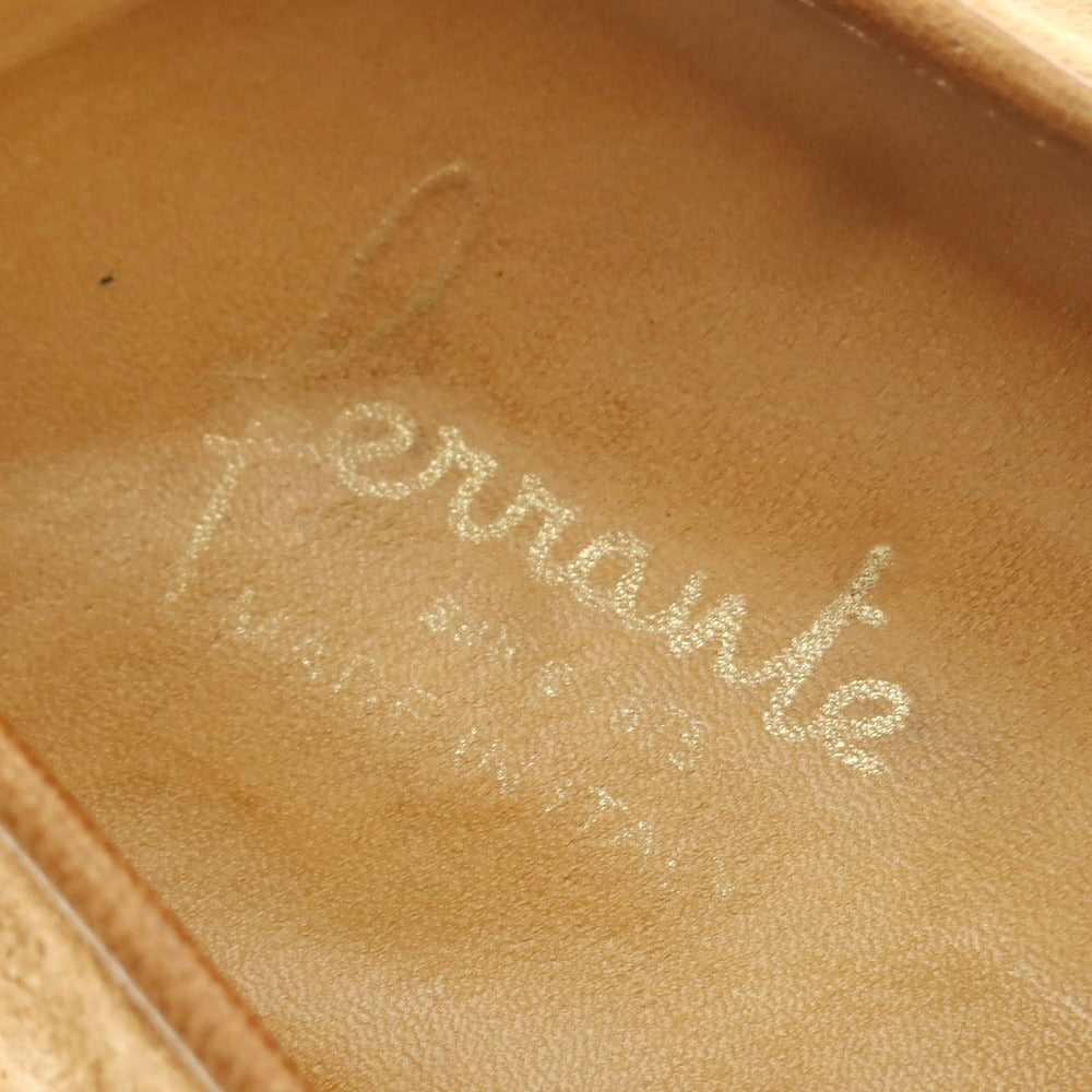 【中古】フェランテ FERRANTE スエード コインローファー ベージュ【 6 1/2 】【 状態ランクC 】【 メンズ 】