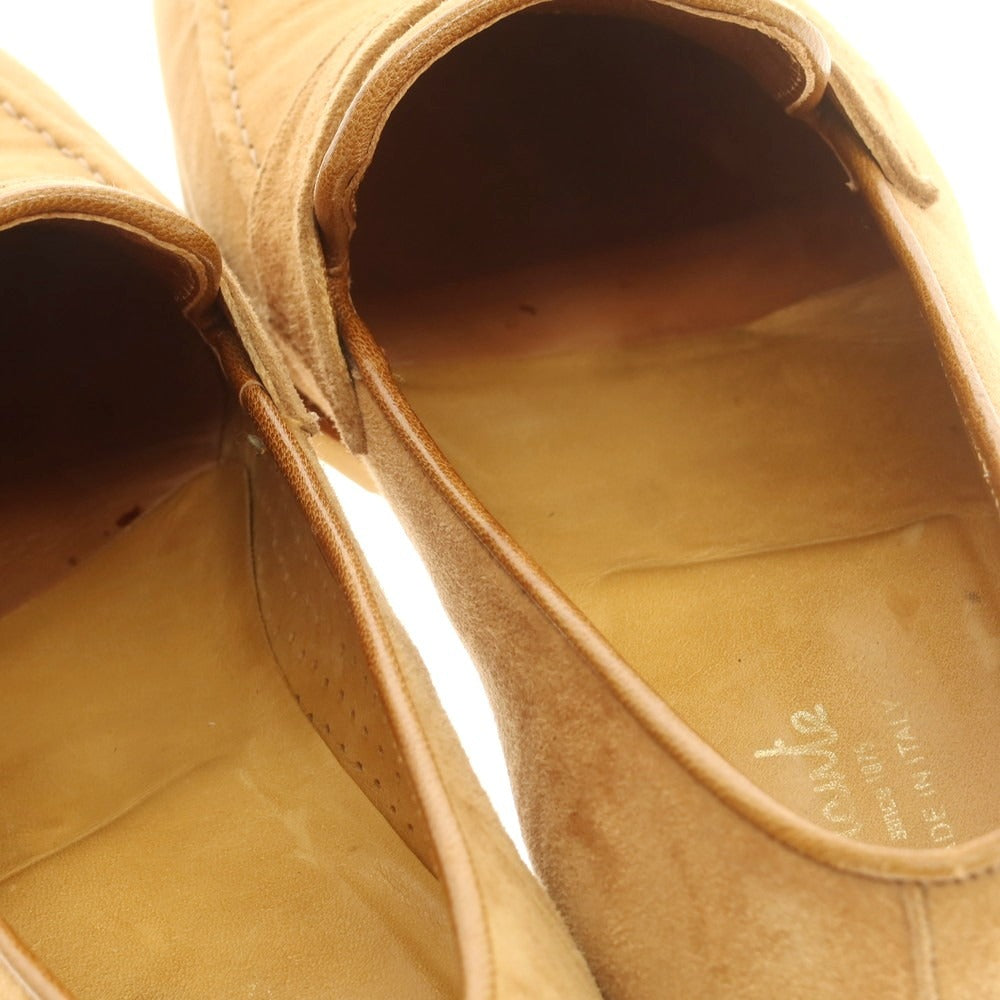 【中古】フェランテ FERRANTE スエード コインローファー ベージュ【 6 1/2 】【 状態ランクC 】【 メンズ 】