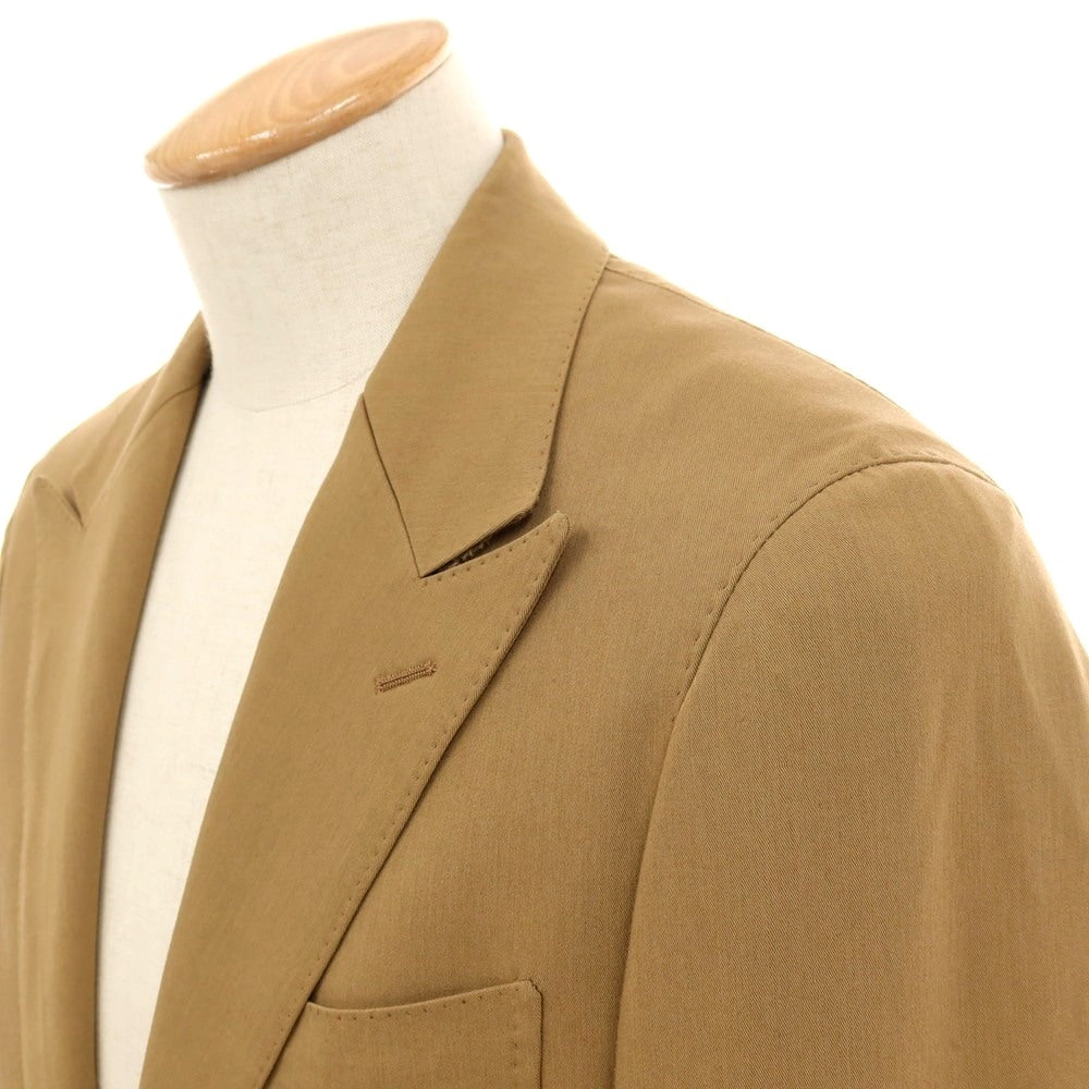 【中古】カモシタ camoshita レーヨンコットンポリウレタン 2つボタンスーツ ベージュ【サイズ44】【 状態ランクC 】【 メンズ 】
