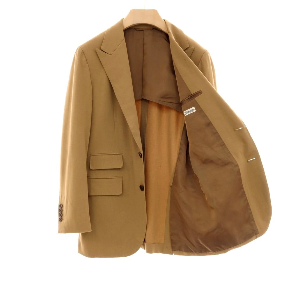 【中古】カモシタ camoshita レーヨンコットンポリウレタン 2つボタンスーツ ベージュ【サイズ44】【 状態ランクC 】【 メンズ 】