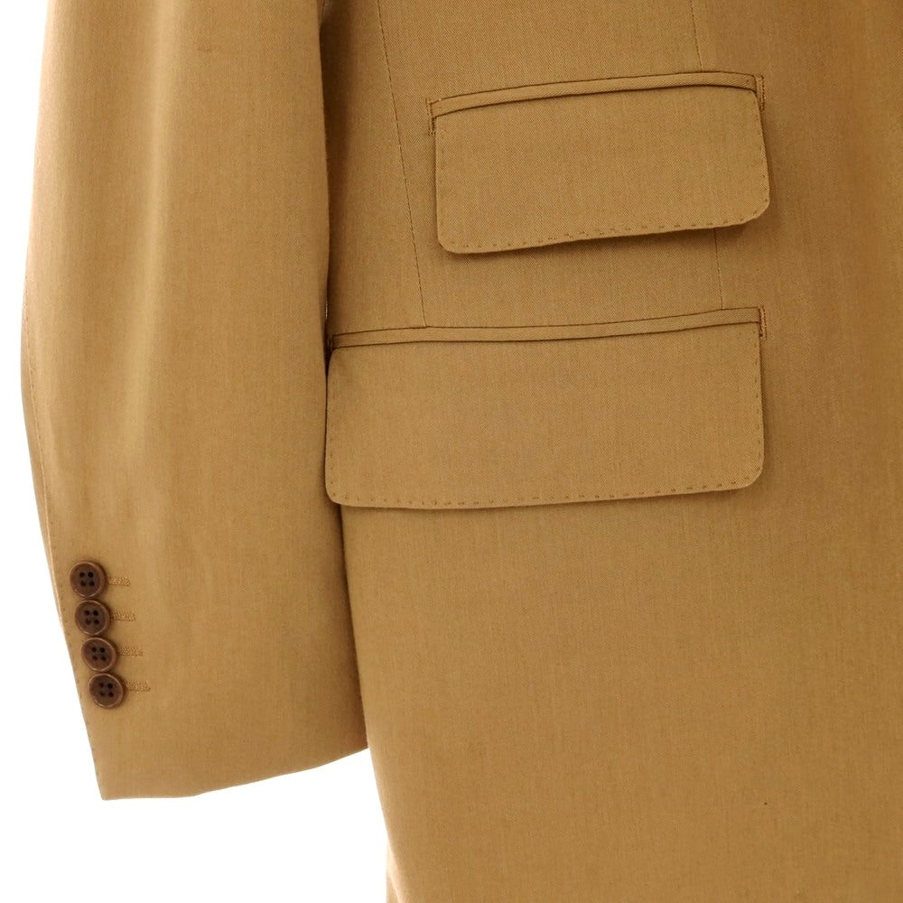 【中古】カモシタ camoshita レーヨンコットンポリウレタン 2つボタンスーツ ベージュ【サイズ44】【 状態ランクC 】【 メンズ 】