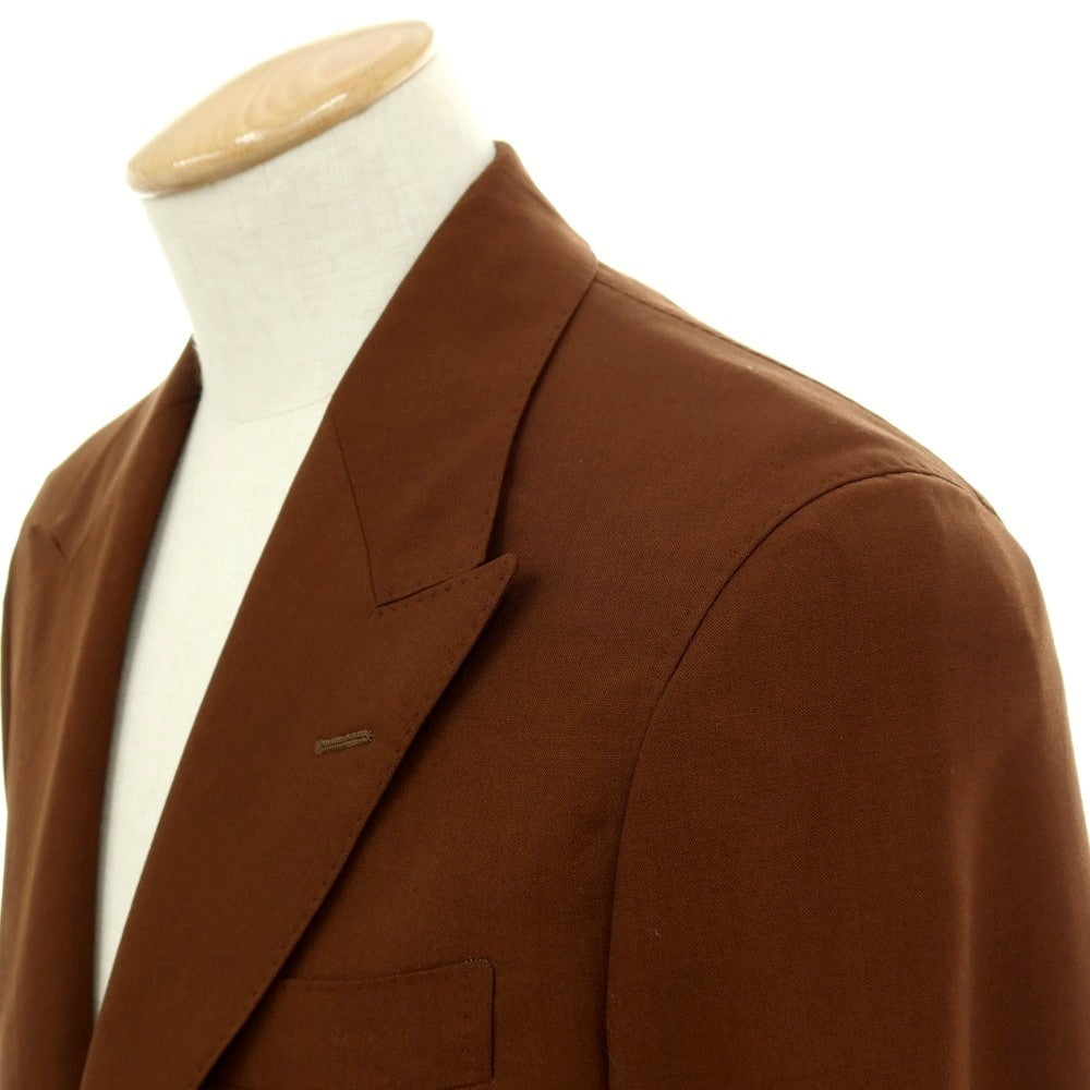 【中古】カモシタ camoshita ウール 2つボタンスーツ ブラウン【サイズ44】【 状態ランクC 】【 メンズ 】