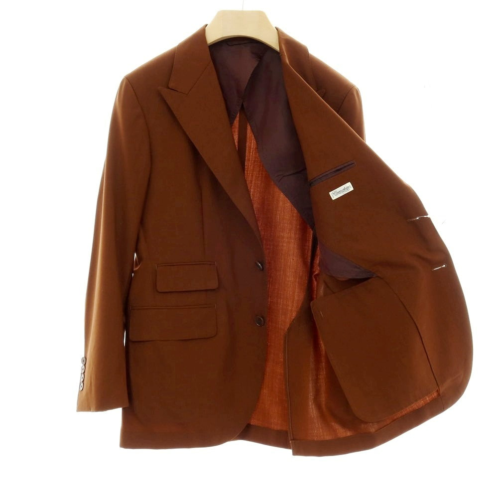 【中古】カモシタ camoshita ウール 2つボタンスーツ ブラウン【サイズ44】【 状態ランクC 】【 メンズ 】