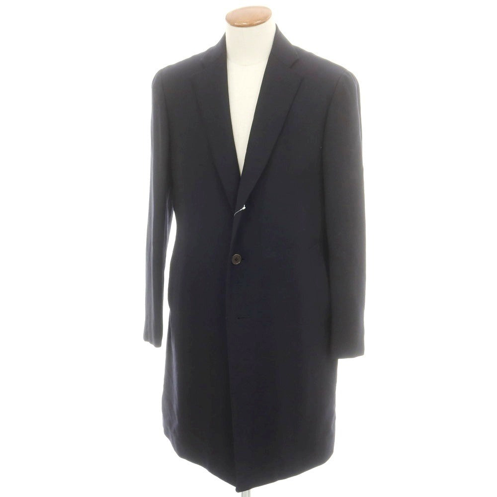 【中古】ビームスエフ BEAMS F ウール チェスターフィールドコート ダークネイビー【 48 】【 状態ランクB 】【 メンズ 】