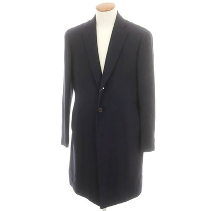 【中古】ビームスエフ BEAMS F ウール チェスターフィールドコート ダークネイビー【 48 】【 状態ランクB 】【 メンズ 】