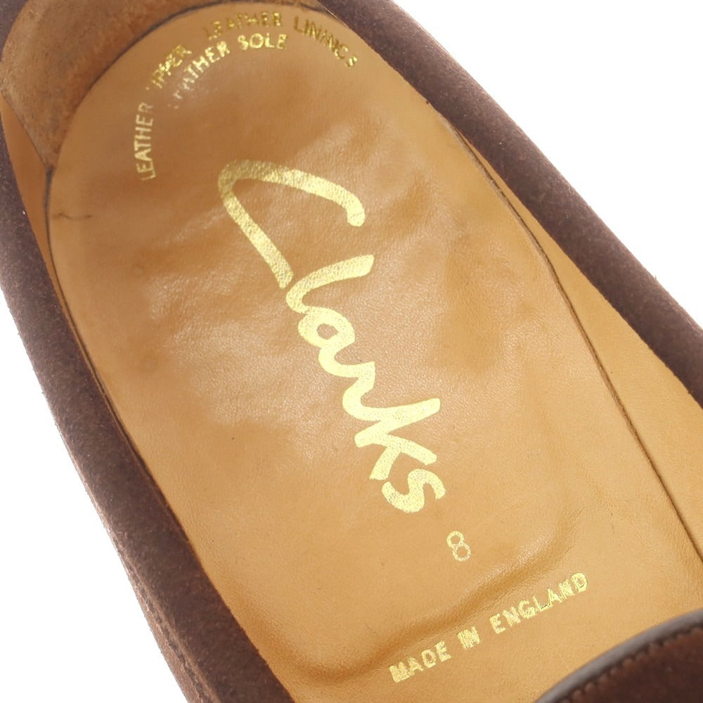 【中古】クラークス Clarks スエード コイン ローファー ブラウン【 8 】【 状態ランクB 】【 メンズ 】