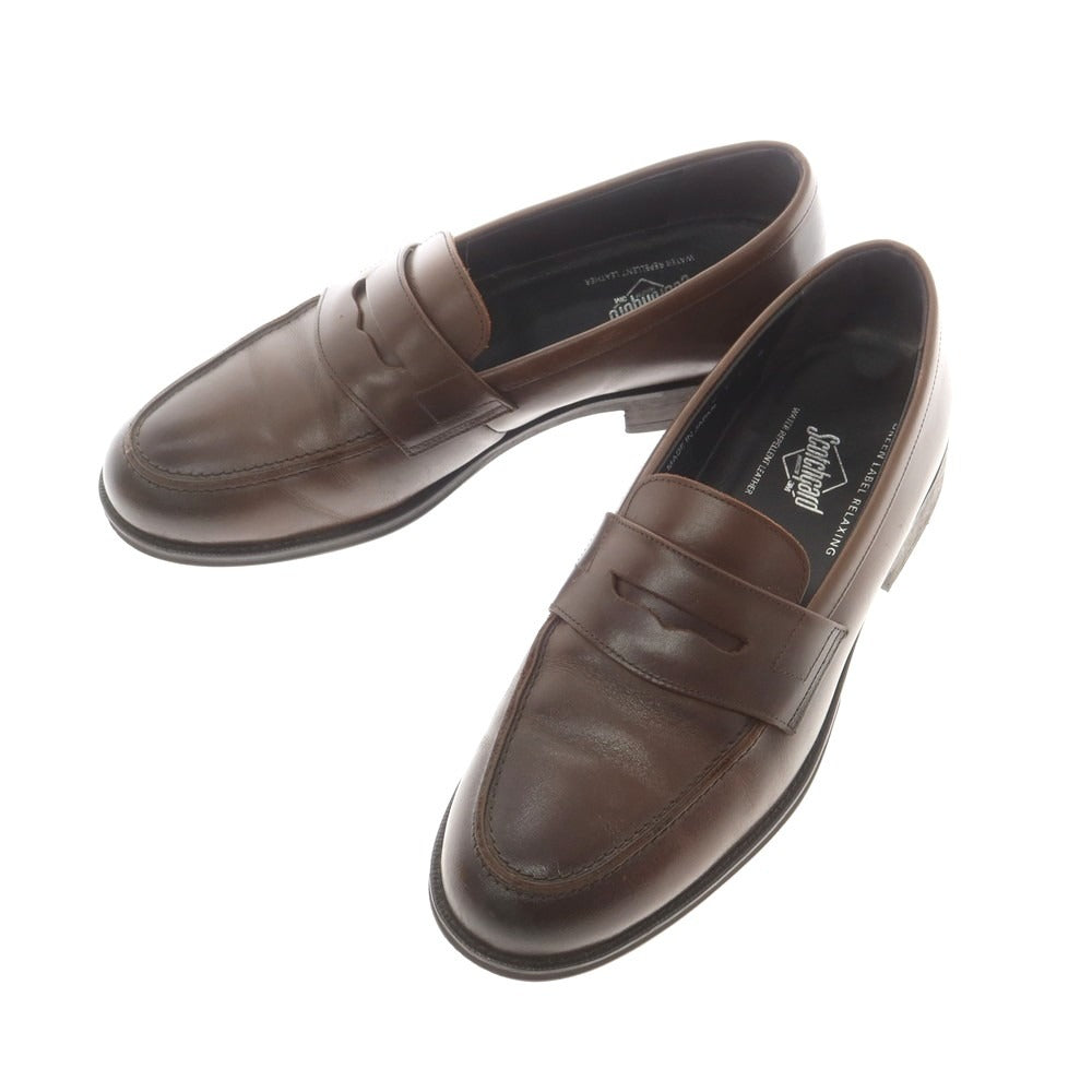 【中古】グリーンレーベルリラクシング green label relaxing コイン コインローファー ダークブラウン【 8 】【 状態ランクC 】【 メンズ 】