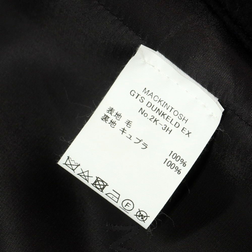 【中古】マッキントッシュ Mackintosh GTS DUNKELD EX ウール ステンカラーコート ブラック【 34 】【 状態ランクA 】【 メンズ 】