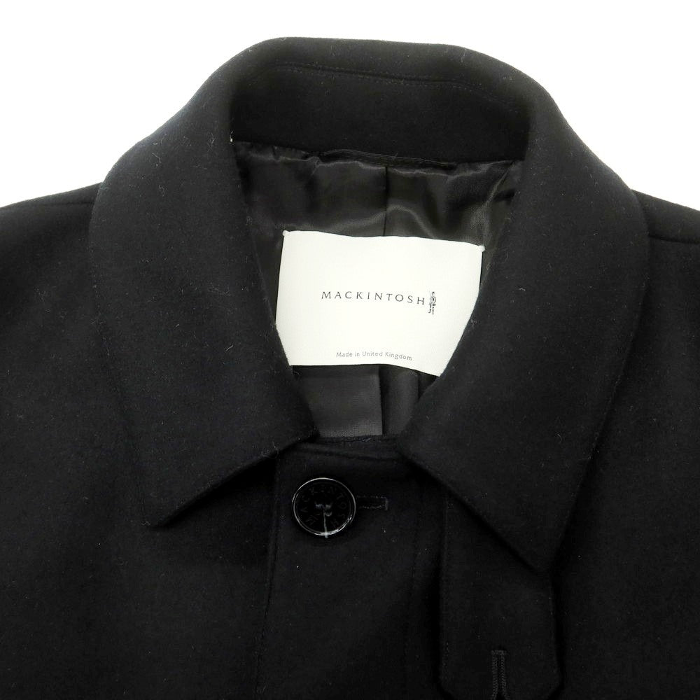 【中古】マッキントッシュ Mackintosh GTS DUNKELD EX ウール ステンカラーコート ブラック【 34 】【 状態ランクA 】【 メンズ 】